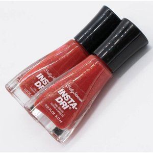 2X Sally Hansen Insta-Dri Nail Color Polish 257 / 276 ABLAZING! 0.31 fl oz